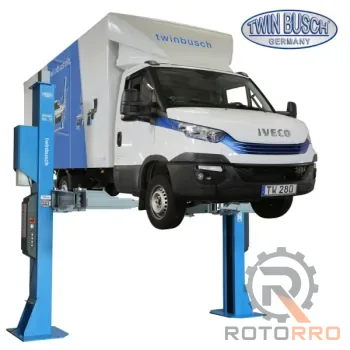 Twin Busch 2 Säulen Hebebühne TW280 8.0t – barrierefrei – HEAVY LINE