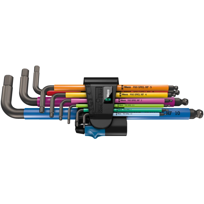 950/9 Hex-Plus Multicolour HF 1 Winkelschlüsselsatz, metrisch, BlackLaser, mit Haltefunktion